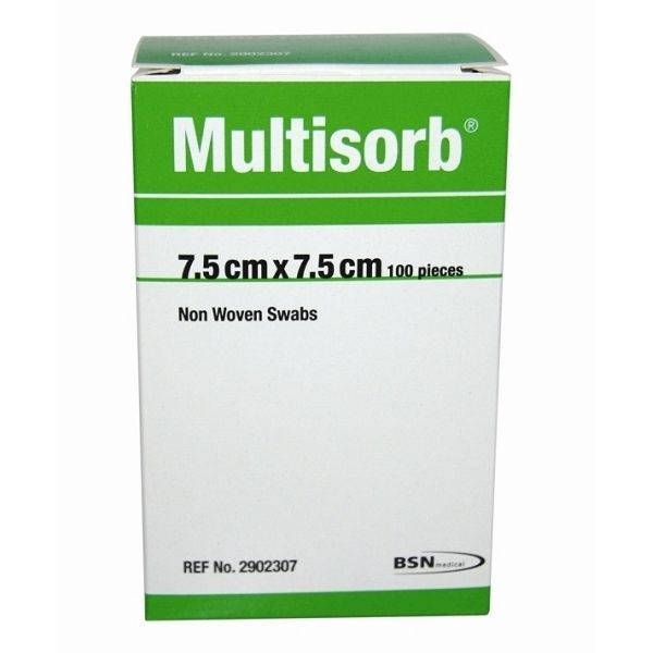 Multisorb Gauze Swab 7.5x7.5cm Pk100