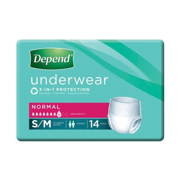 Depend Normal Unisex Underwear Medium 850ml Carton 56