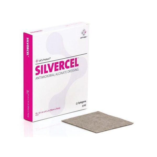 Silvercel Non-Adherent Hydro-Alginate Silver Dressing 11x11cm