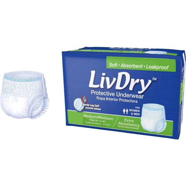 LivDry Extra underwear r Medium 65-90cm Pk20