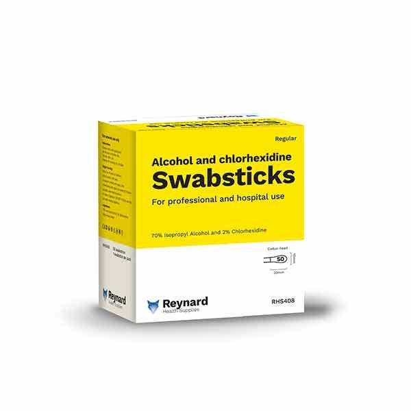 Reynard Chlorhexidine And Alcohol Swab Sticks Box 50