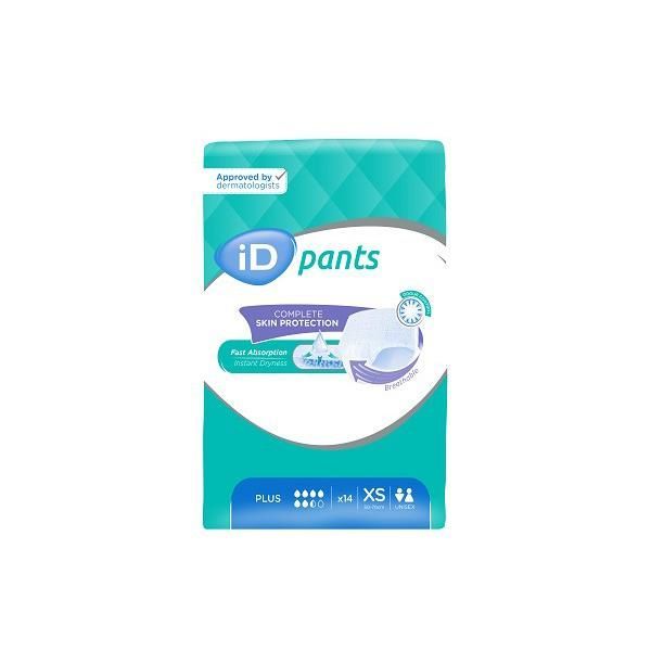 iD Pants Plus Extra Small 50-70cm 1300ml  Pk14