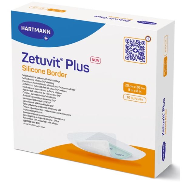 Zetuvit Plus Silicone Border 20x20cm