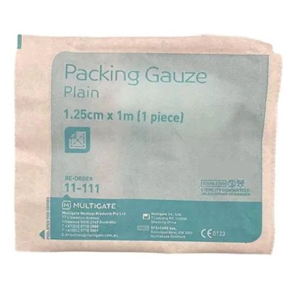 Multigate Gauze Packing Sterile 1.25cmx1m