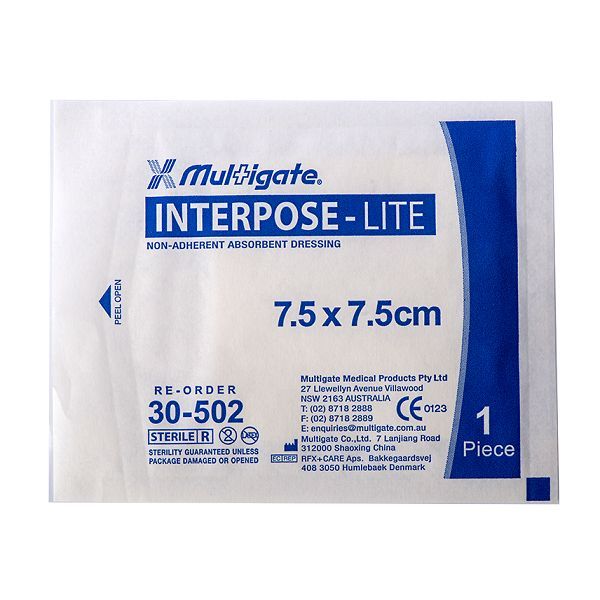 Interpose Lite Non-Adhesive Dressing 7.5x7.5cm
