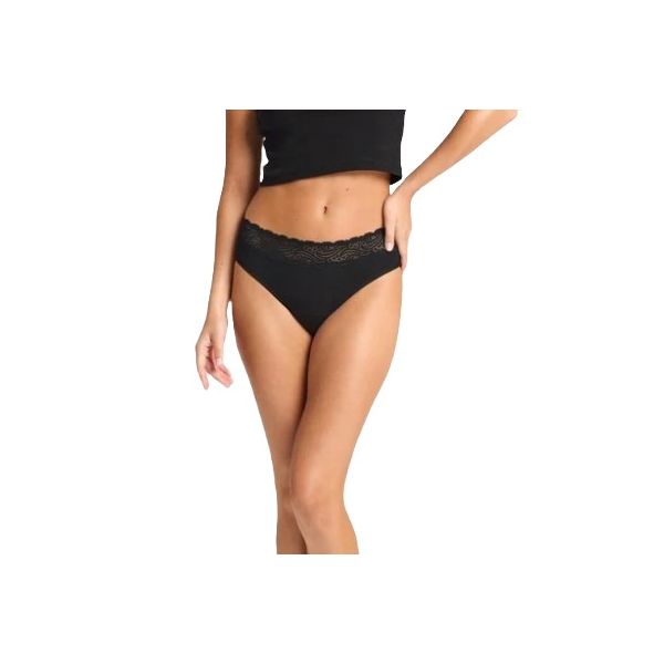 Modibodi Sensual Hi Waist Bikini Light Black Size 16