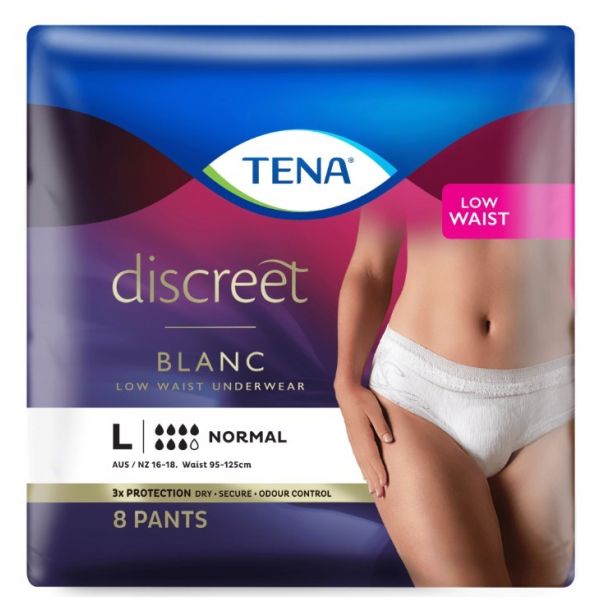 Tena Pants Women Discreet Large 95-125cm Pk8