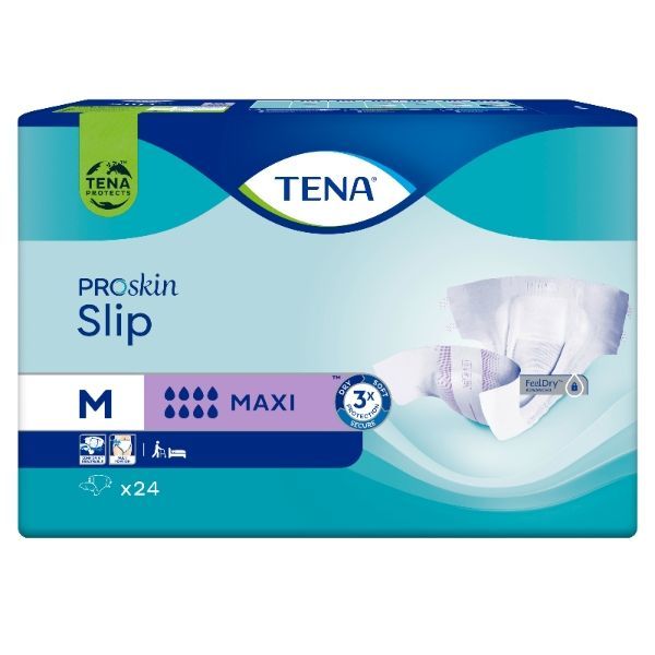 Tena Proskin Slip Maxi Medium White 2205ml Pack 9