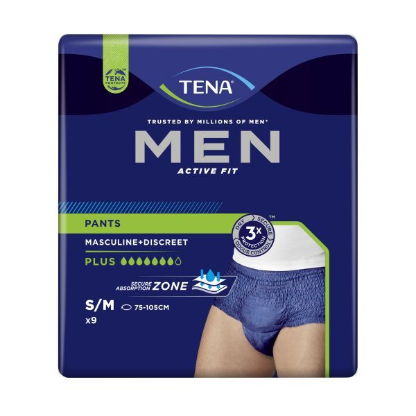 Tena Men Pants Active Fit Plus Medium 75-105cm 606ml Pack 9
