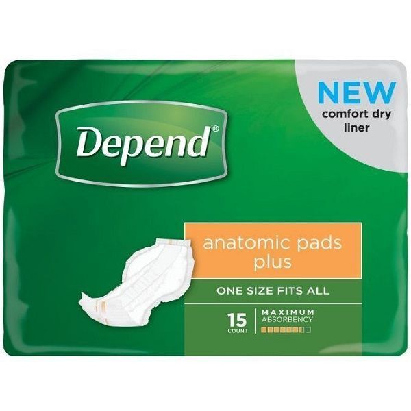 Depend Anatomic Plus 1700ml Unisex Pk15