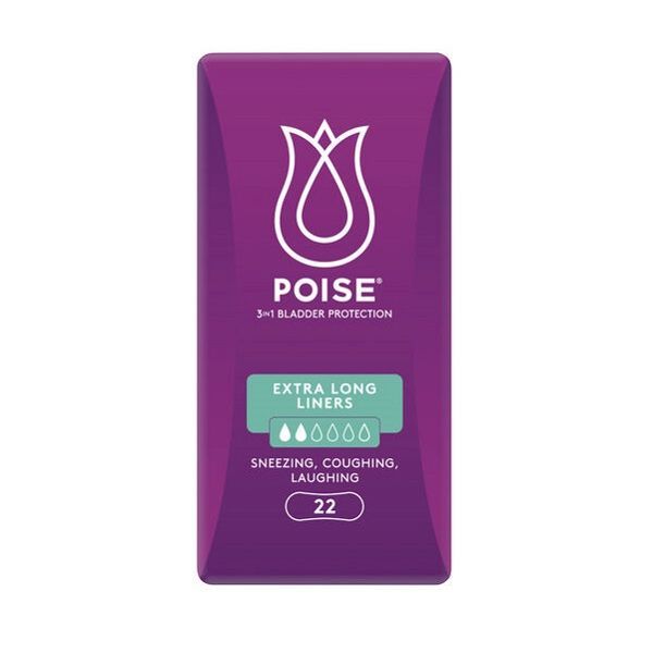 Poise Extra Long Liners 70ml PK22