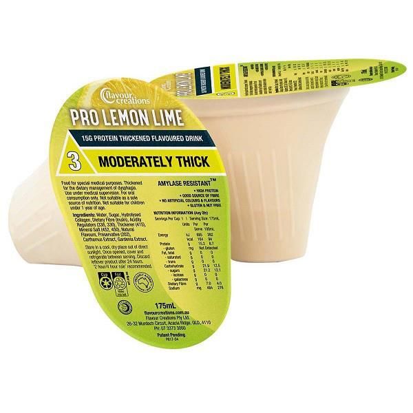 Flavour Creations Protein Fortified Lemon Lime 175mL Level 3 Moderate Thick