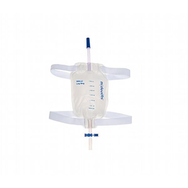 Multigate Leg Bag Non Return Valve 10cm Tube 500ml T-Tap