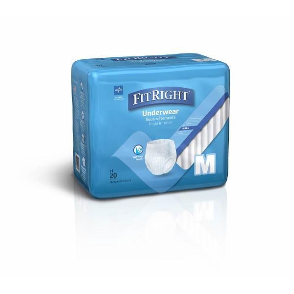 FitRight Ultra Underwear Medium 71-120cm Pk 20
