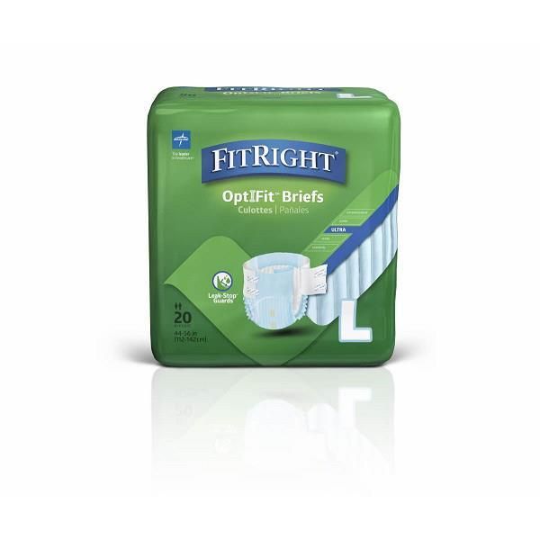 Fitright Ultra Brief Large 48-58 Pack 20