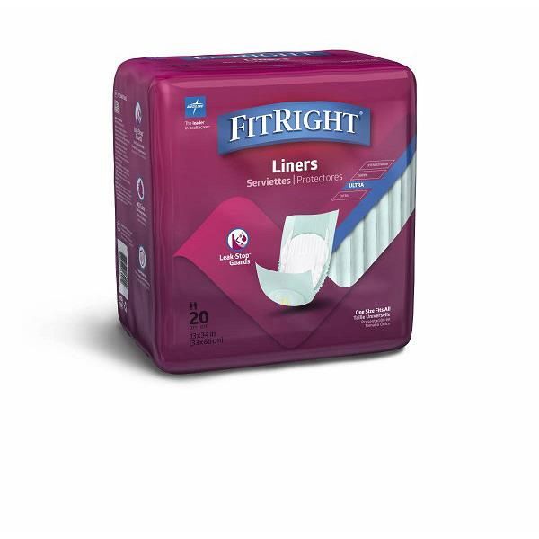 FitRight Ultra Liners 33x75cm Pack 20