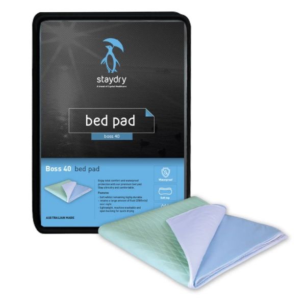 Staydry Boss Bed Pad No Wings Single Bed Aqua