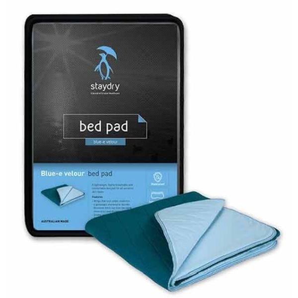 StayDry Blue-E Bed Pad Single With Wings Clay