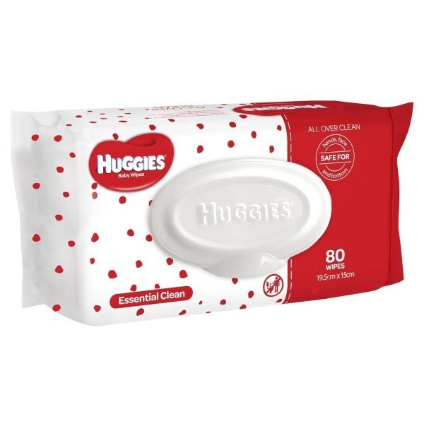 Huggies Baby Wipes Essentials Fragrance Free Pack 80