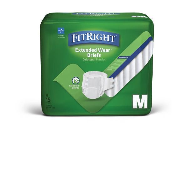 FitRight Extended Wear Briefs Medium 69-109cm Pk 15