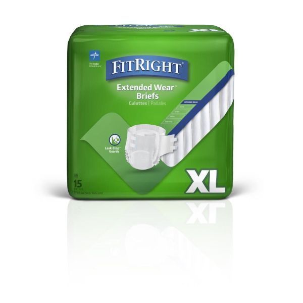 FitRight Extended Wear Briefs Extra Large 145-165cm Pk 15