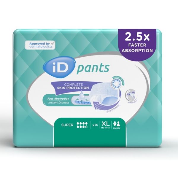 iD Pants Super Extra Large 130-170cm 1870ml Pk12