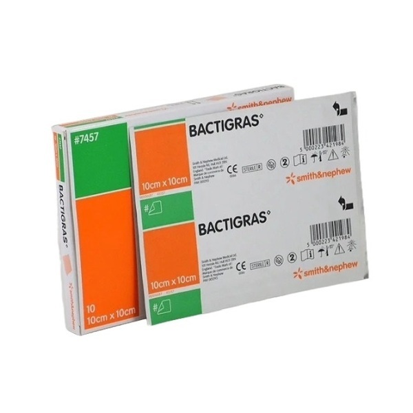 Bactigras Paraffin Gauze Dressing 10x10cm