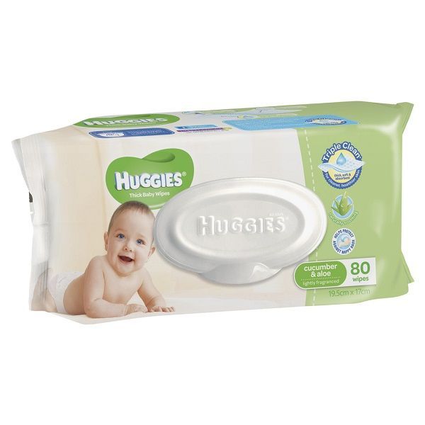 Huggies Baby Wipes Cucumber And Aloe Pk80