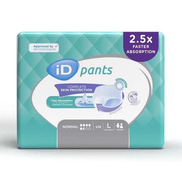 iD Pants Normal Large 100-145cm 1050ml Pk14