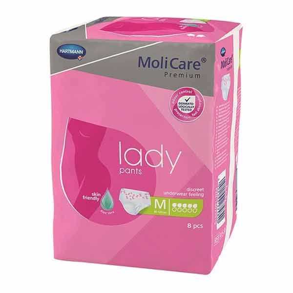 Molicare Prem Lady Pants 5Drop Medium 85-120cm 850ml Pk8