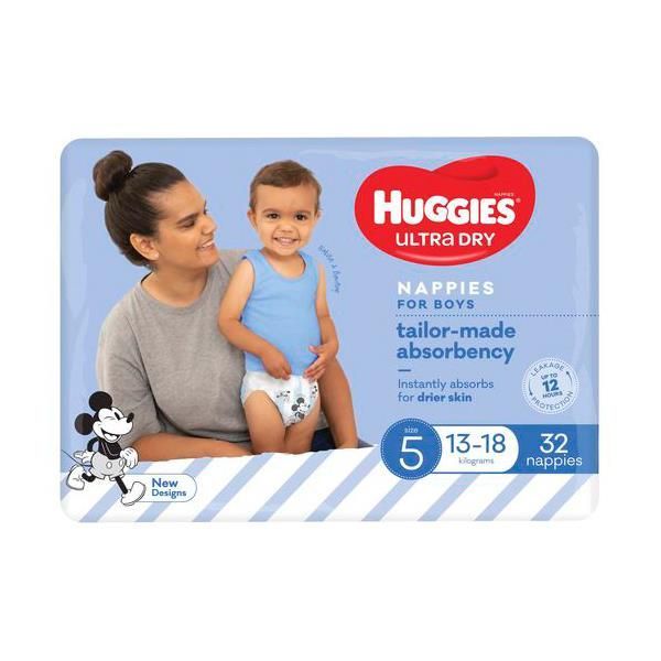 Huggies Ultra-Dry Walker Boys 13-18kg Carton 128