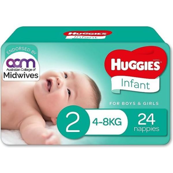 Huggies Ultimate Nappies Size 2 Infant 4-8Kg Carton 96