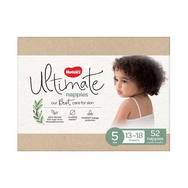 Huggies Ultimate Nappies Size 5 Walker 13-18kg Carton 52