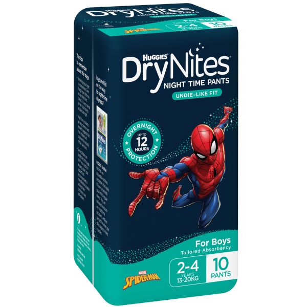 Huggies Drynites Pyjama Pants Boys 2-4Yr 13-20kg Pk10