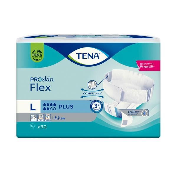 Tena Flex Proskin Plus Large Blue 1185ml Pk30