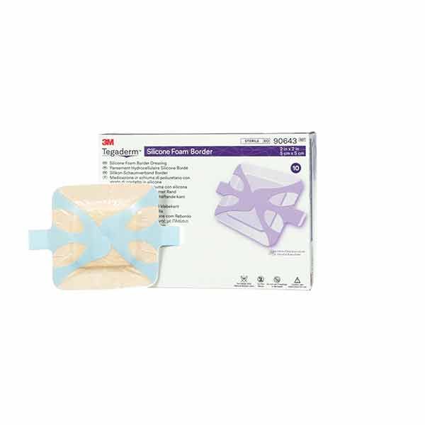 Tegaderm Silicone Foam Border Dressing 5x5cm Box 10