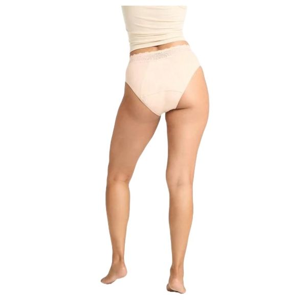 Modibodi Sensual Hi Waist Bikini Light Beige Size 16 - Image 2