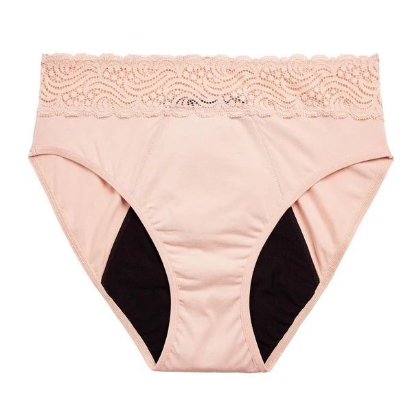 Modibodi Sensual Hi Waist Bikini Light Beige Size 16 - Image 3