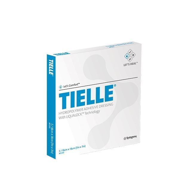 Tielle + Adhesive Foam Dressing 15x15cm