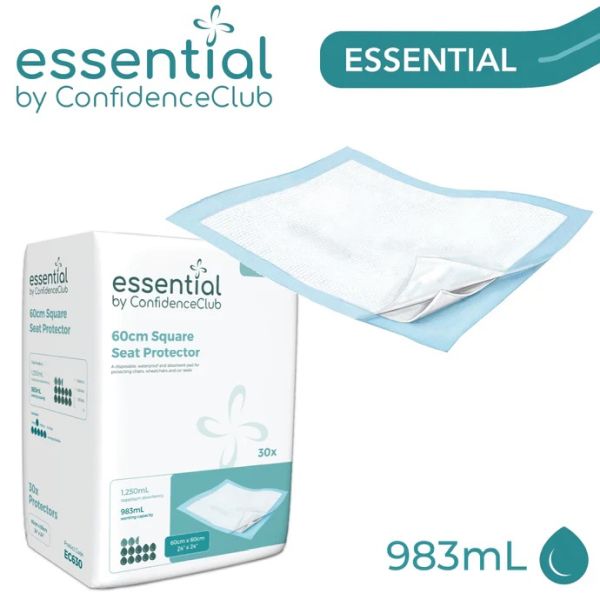 ConfidenceClub Bed and Chair Underpad 60x60cm 800ml Pk30
