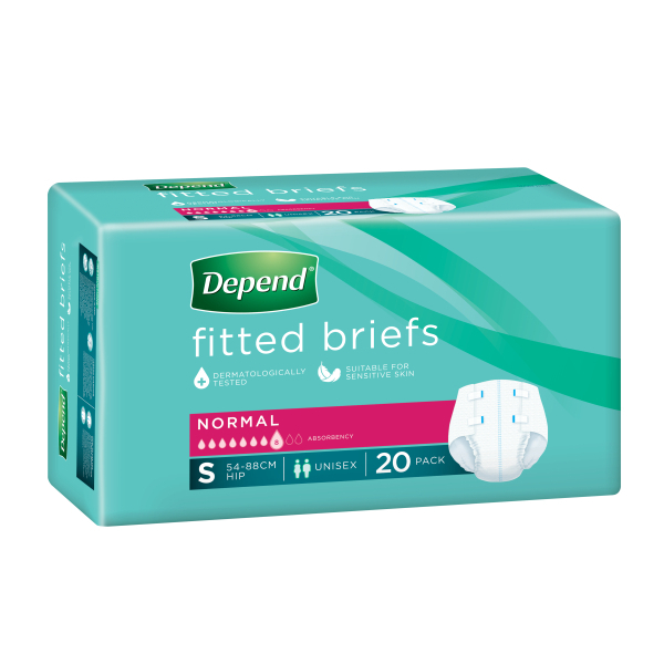 Depend Brief Normal Small 51-80cm 1860ml Pk20