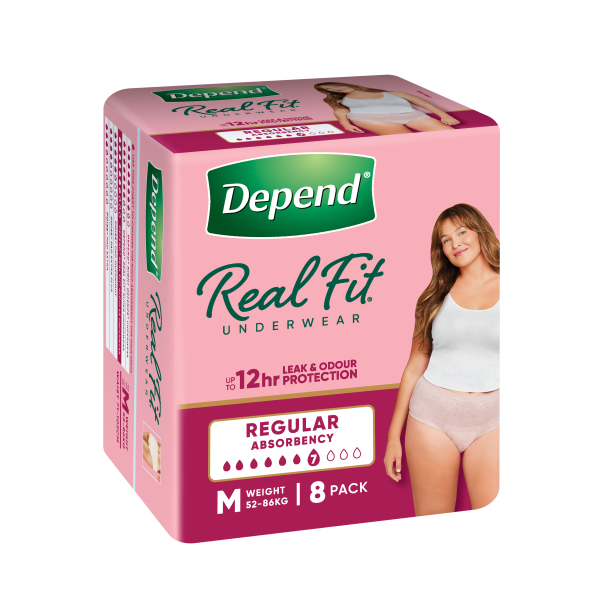 Depend Real Fit Underwear Women Small Medium Pack 8