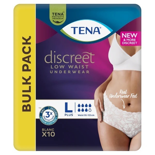 Tena Discreet Pants Women Large 95-125cm 615ml Pk10