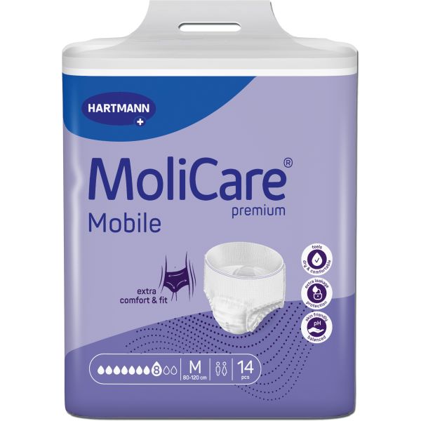 Molicare Premium Mobile 8 Drops Medium 80-120cm 2018ml  Pk14