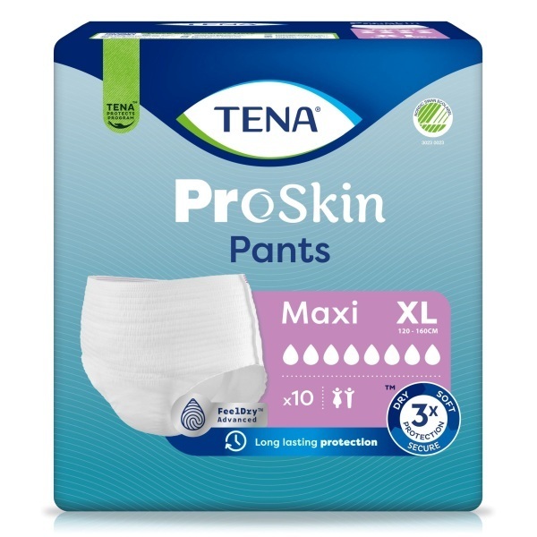 Tena ProSkin II Pants Maxi Extra Large 1750ml 120-160cm Pk10