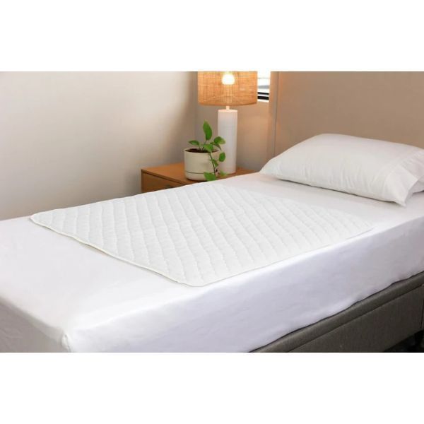 Buddies Absorb-Max Bed Pad No Tuck-Ins White Double Waterproof 90x137cm 5400ml