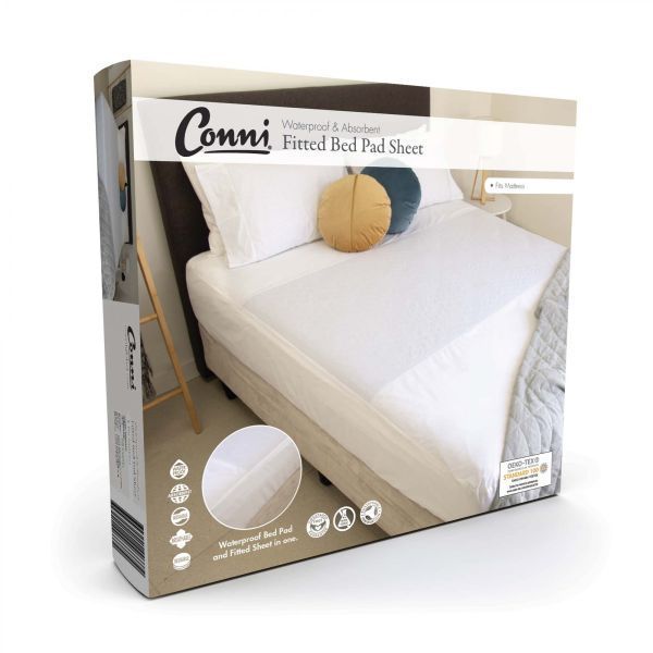 Conni Fitted Bed Pad Sheet - King Single