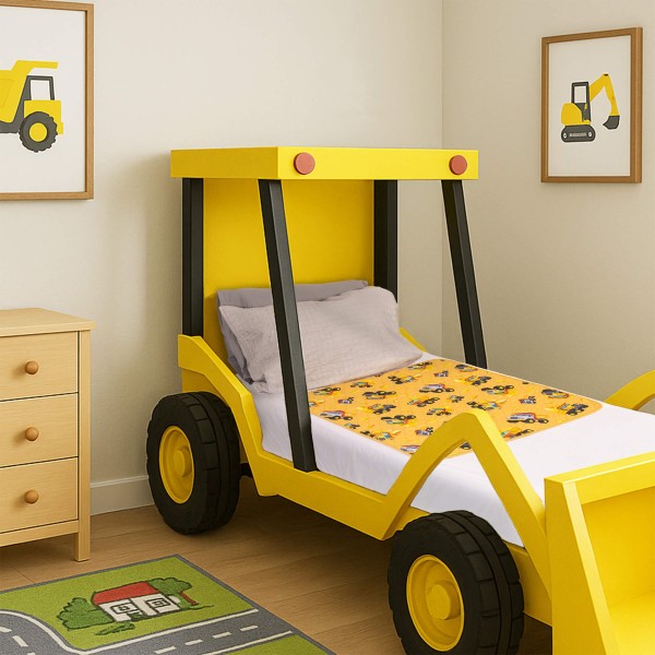 Conni Kids Bed Pad 85cm x 95cm Truck Print - Image 2