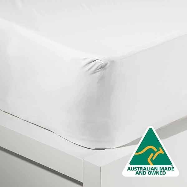 NightNDay Waterproof Fitted Sheet White Single