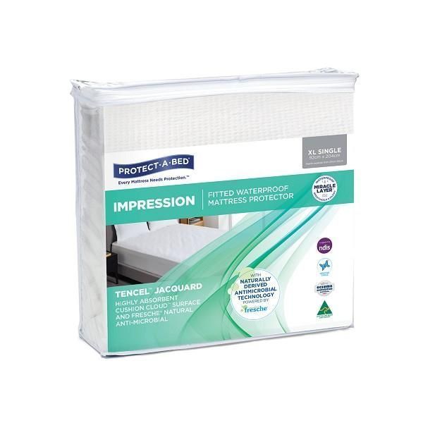 Impression Tencel Jacquard Mattress Protector Extra Long Single